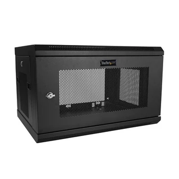 

StarTech.com 6U Wall-Mount Server Rack Cabinet - Up to 14.8 in. Deep, 6U, Wall mounted rack, 90 kg, Black, Steel, Closed