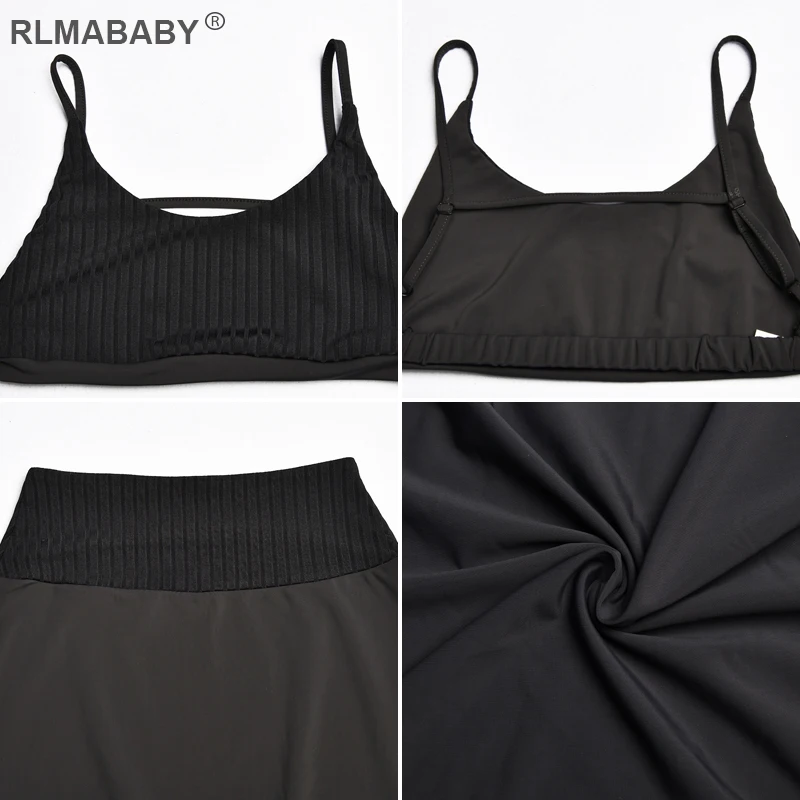 Rlmaaby, ребро, открытая спина, комплект из двух частей, сексуальное платье для женщин, бандаж, без рукавов, высокая талия, облегающее длинное платье, летнее пляжное платье для вечеринки