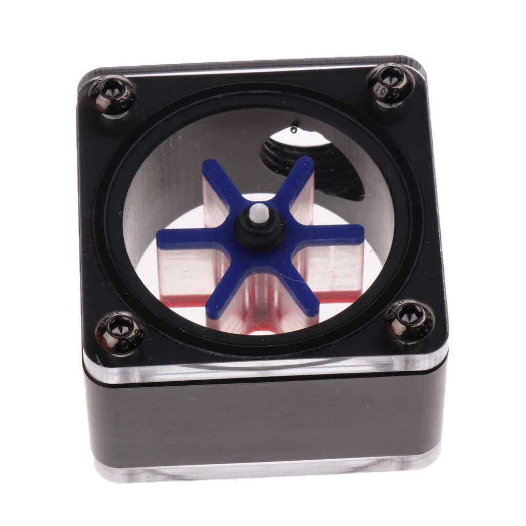 Water Cooling Flow Meter Acrylic G1/4 Threaded Flow Indicator Square Shape