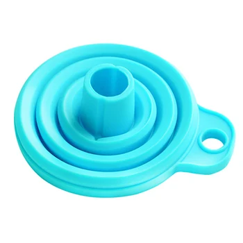 

HOT-Kitchen Silicone Cooking Gadget Funnel Blue