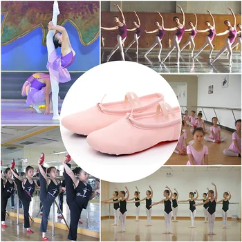 

Women Summer Canvas Cotton Lining Dancing Shoes Solid Color Ballet Slippers New