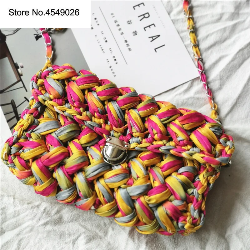 

Ins Hot 2019 Fashion Korean Women Bag Small Shoulder Bag Kim Hyun A Same Hand Weaving Bag Luxury Handbags Women Bags Designer