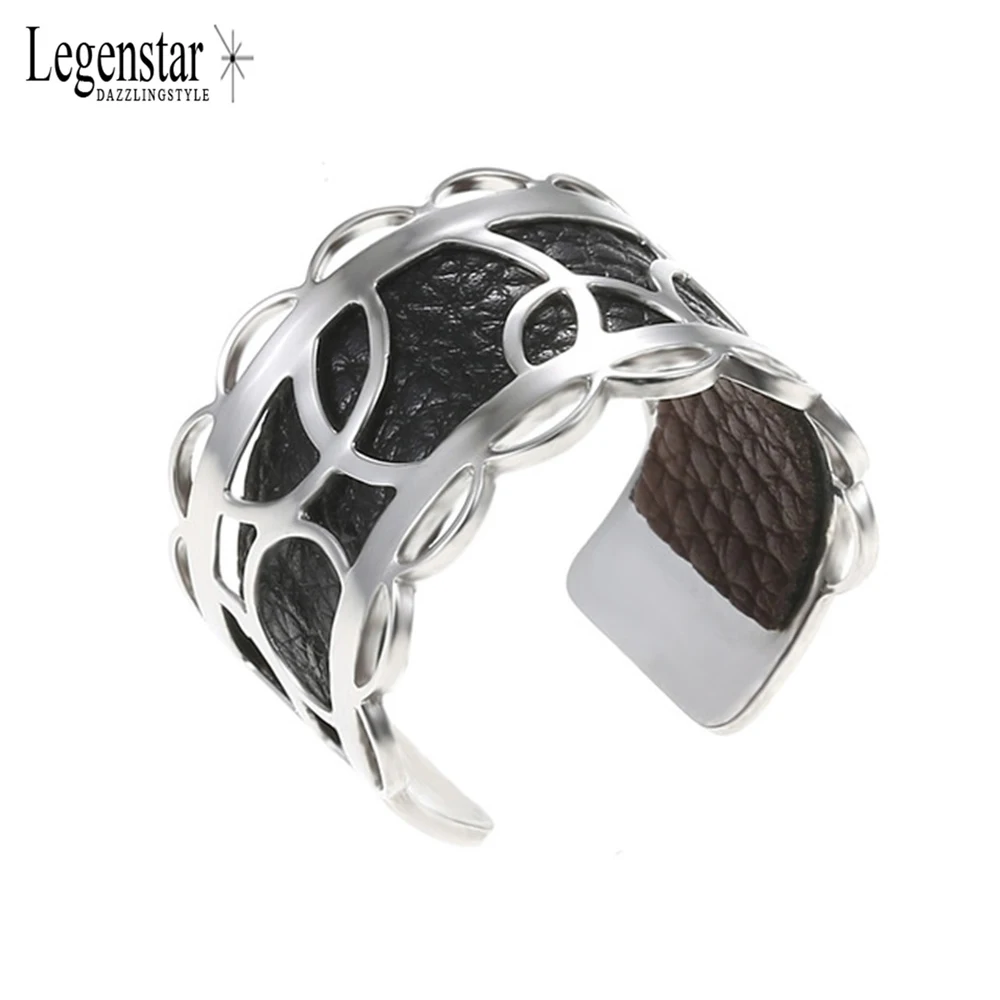 Женское кольцо Legenstar круглое двустороннее из нержавеющей стали|Обручальные