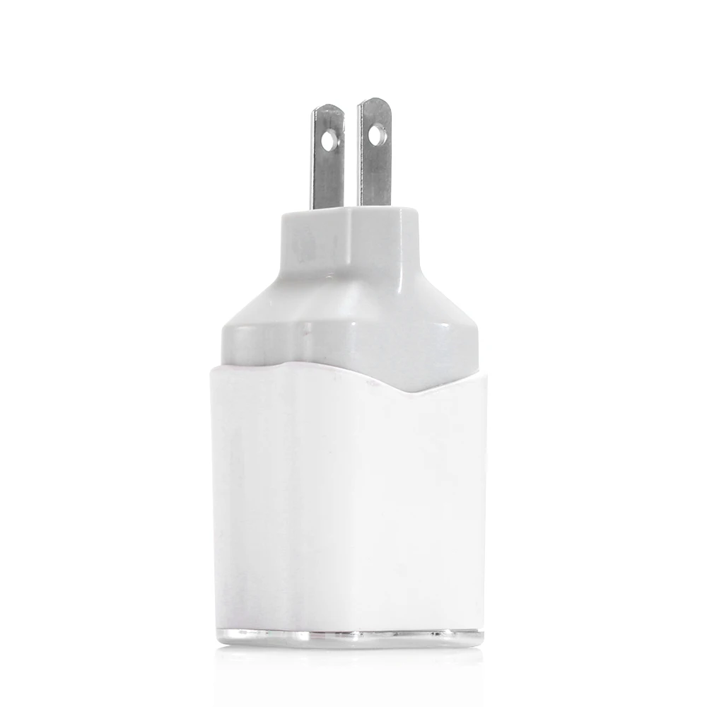 SHIERAK AC/DC адаптеры питания стандарт ЕС/США двойной usb порты с светодиодный цветок сливы форма USB зарядное устройство 5 В 2A для телефона - Цвет: US Plug