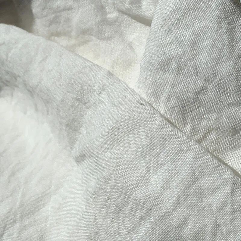 

L11892 Pure Linen Crinkle Fabric 100% Linen 55'' width 178 gsm dress fabric pink white gray blue colors 1 meter for sample test