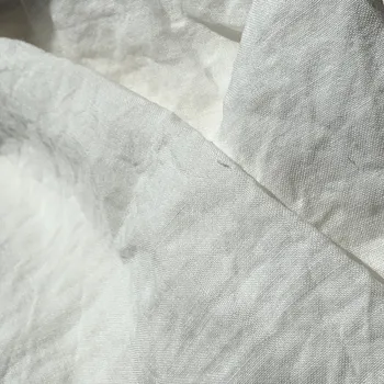 

L11892 Pure Linen Crinkle Fabric 100% Linen 55'' width 178 gsm dress fabric pink white gray blue colors 1 meter for sample test