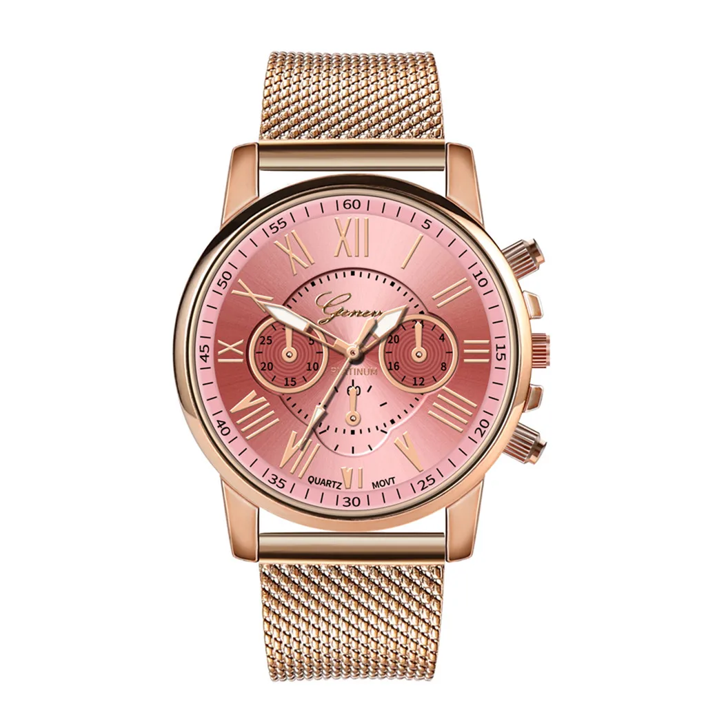 Женские часы из Женевы модные классические Роскошные Аналоговые кварцевые наручные часы relogio feminino Лидер продаж 533 - Цвет: Pink