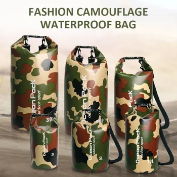 

Outdoor new Drifting Beach PVC Net Bag Waterproof Bag Upstream Swimming Upstream Package Bag Camouflage Upstream