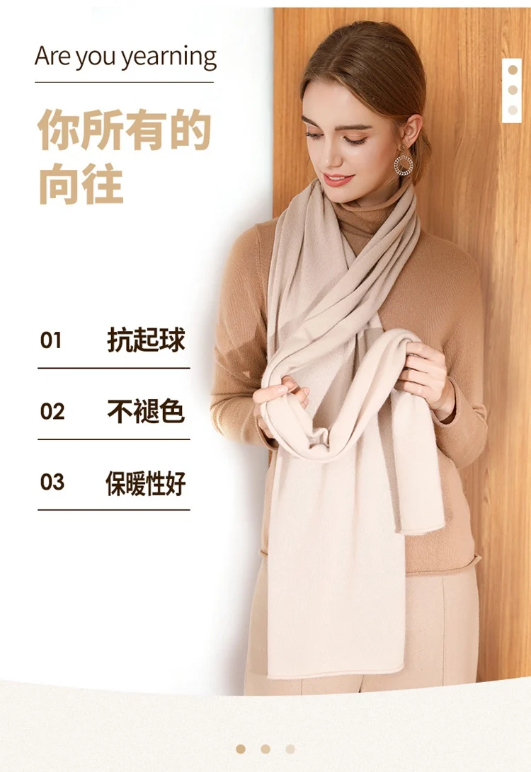 SZDYQH High-quality cashmere scarf 40*180cm solid color women winter cashmere fashion women thick luxury shawl