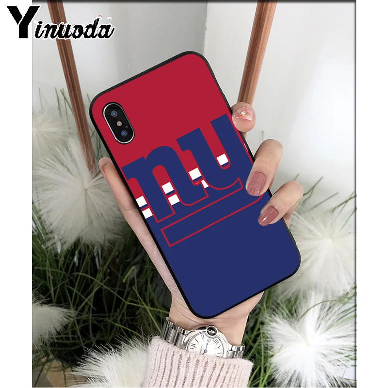 Yinuoda New York Giants TPU мягкие Аксессуары для телефонов Чехол для iPhone 6S 6plus 7 7plus 8 8Plus X Xs MAX 5 5S XR