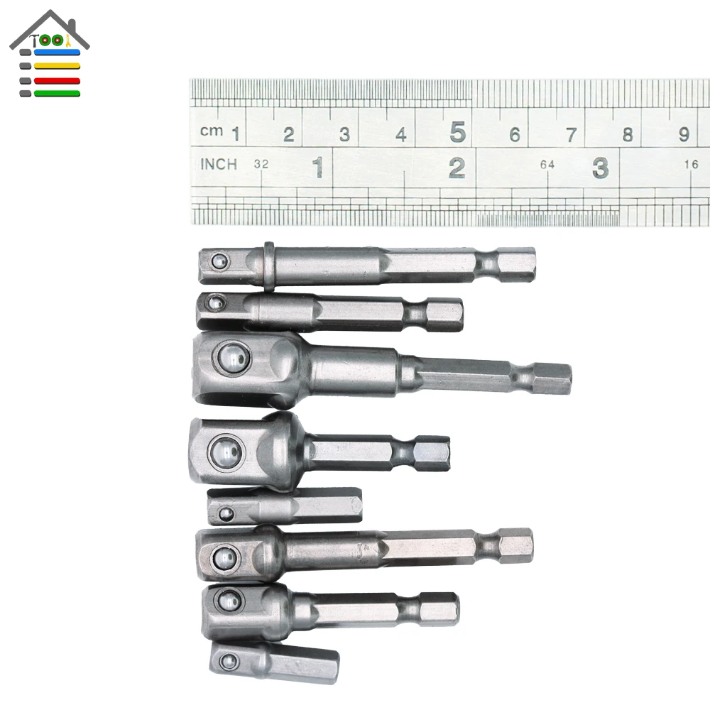 Шестигранный хвостовик гаечный ключ привод мощность головка для дрели адаптер гнездо Удлинительный наконечник адаптер Набор 1/4 3/8 1/2 отвертка инструменты