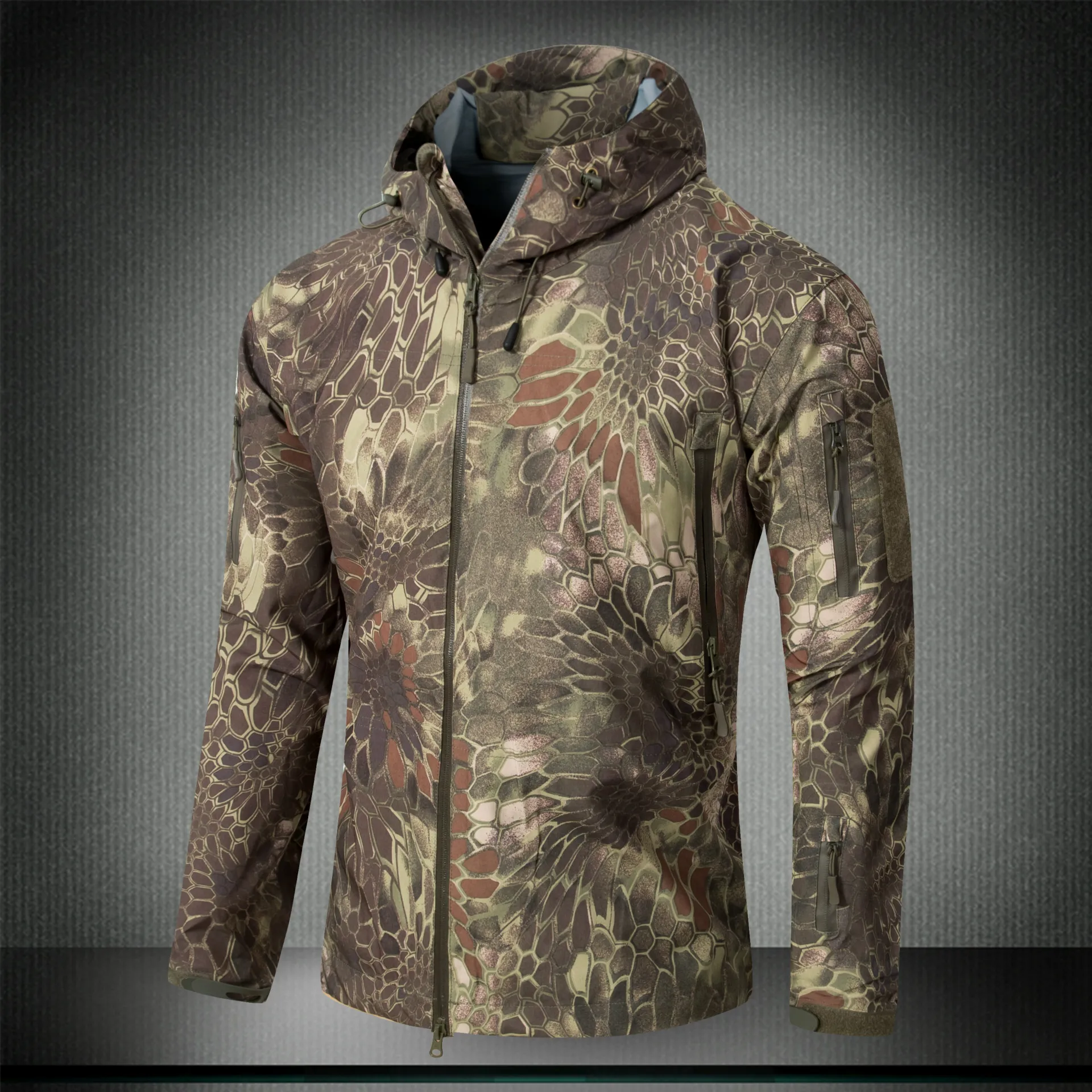  Mandrake Men's Waterproof Windproof Softshell Fleece Army Tactical Outdoor Casual Jacket Coat with 