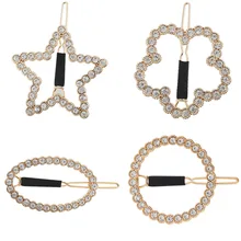 Заколки для волос для Новинки для женщин Головные уборы Заколки для волос полный алмазов геометрический нескольких матовая заколки звезда круг Заколки для волос G0508