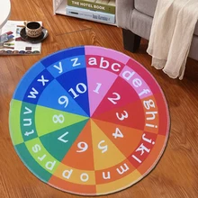 Мультфильм дети играть круглые ковры Противоскользящий коврик сиденья для стульев спальня кровать боковой области ковер фланелевый ковер ковры