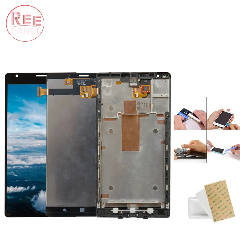 

Original 6'' LCD Display For NOKIA Lumia 1520 LCD Touch Screen Display Digitizer Assembly With frame Phone LCD Replacement parts