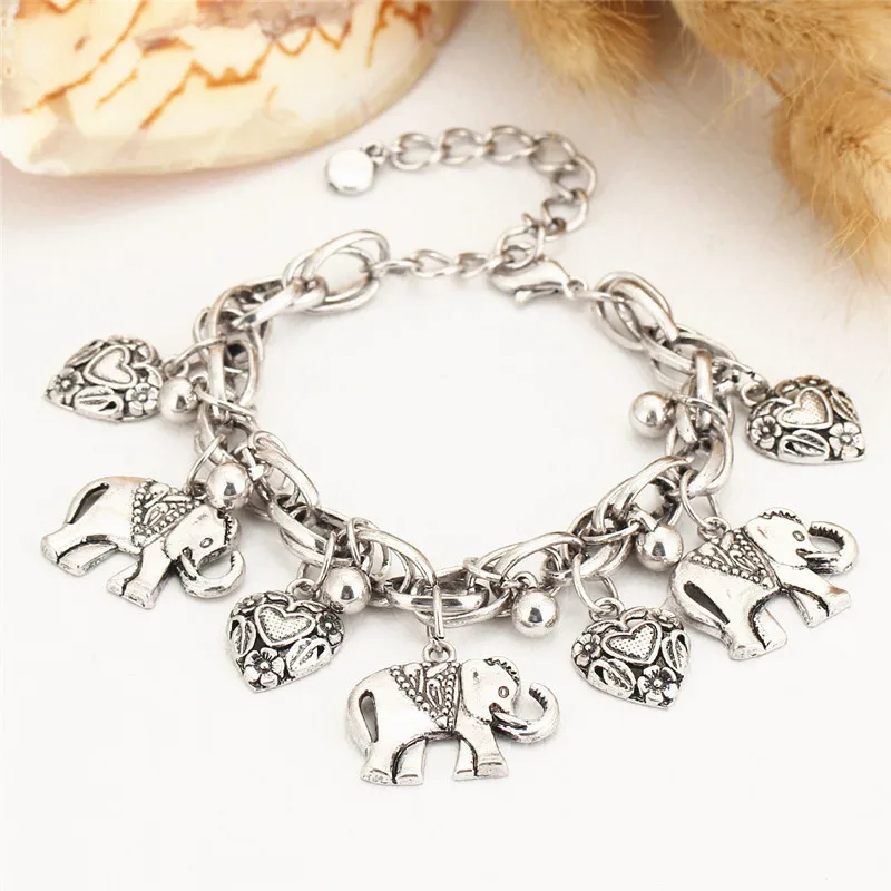 

SexeMara Elephant Anklet Bracelet Gold Bohemian Foot Jewelry Anklets For Women Accessories Leg Bracelet Cheville Femme Gift
