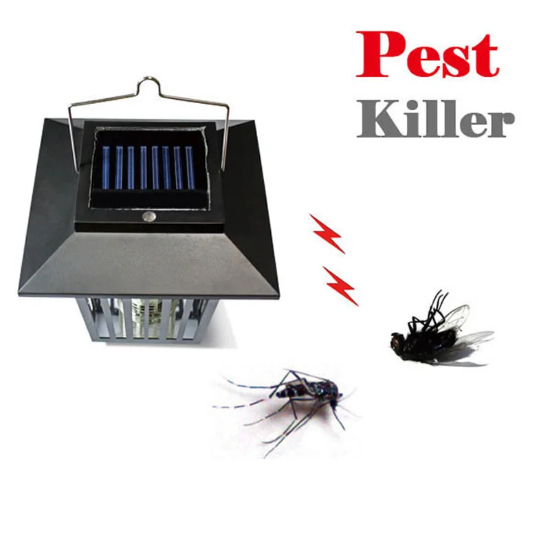 Solar Power Mosquito Killer Lamp UV Night Light Anti Mosquito Fly Zapper Muggen Pest Killer Insect Trap