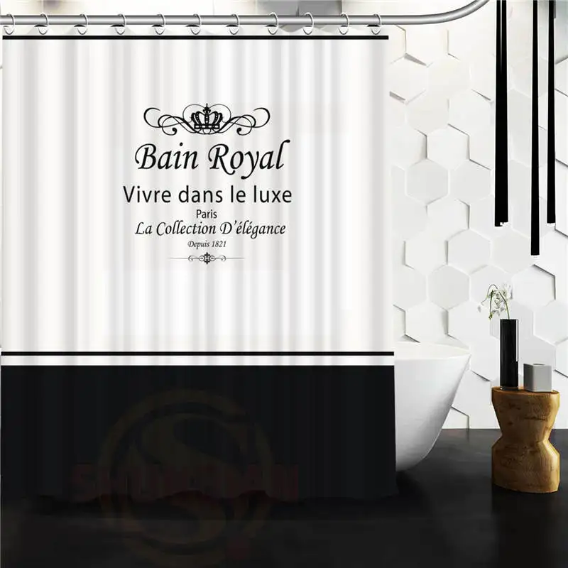 Custom bain royal Imperial crown Waterproof Fabric Bathroom Shower