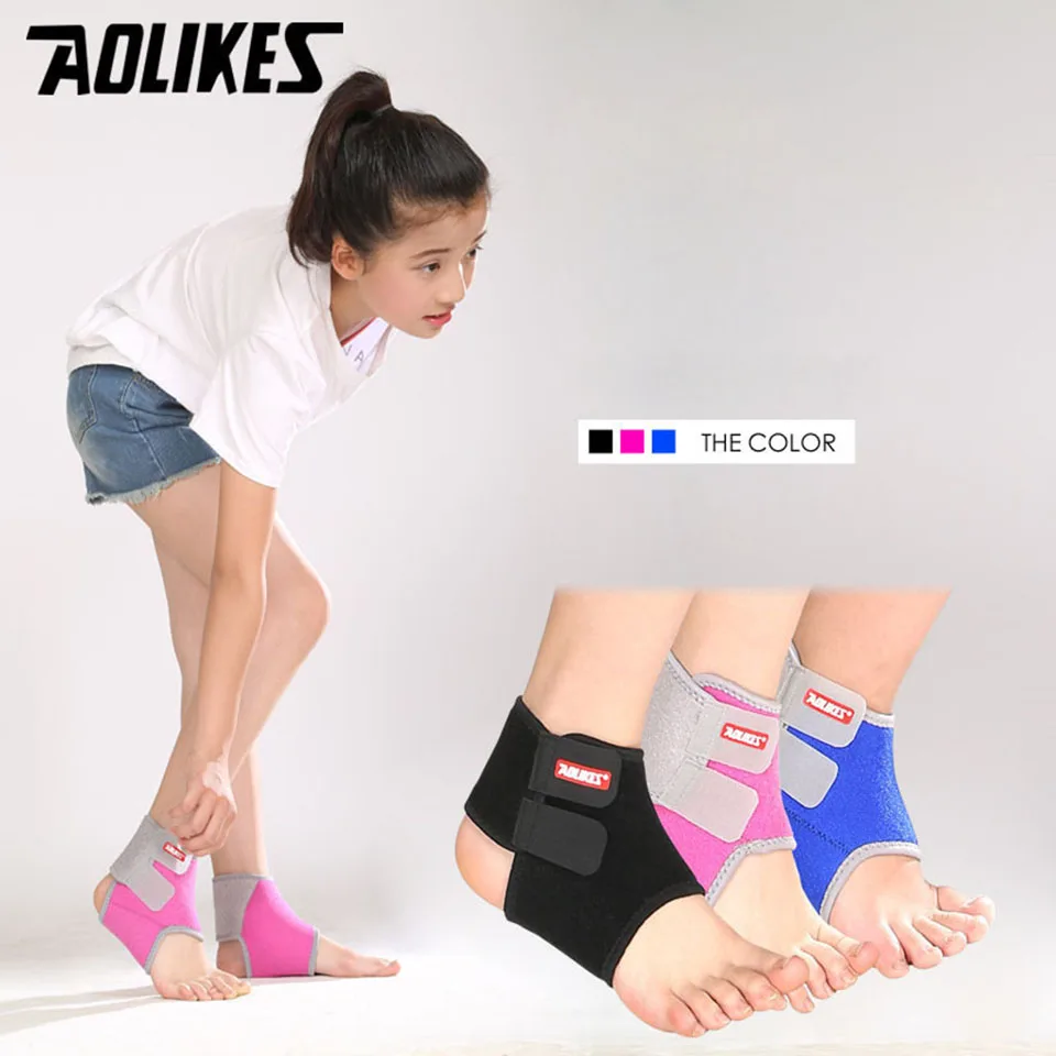 AOLIKES 1Pair Chidren Kids Ankle Support Sport Breathable Ankle Brace
