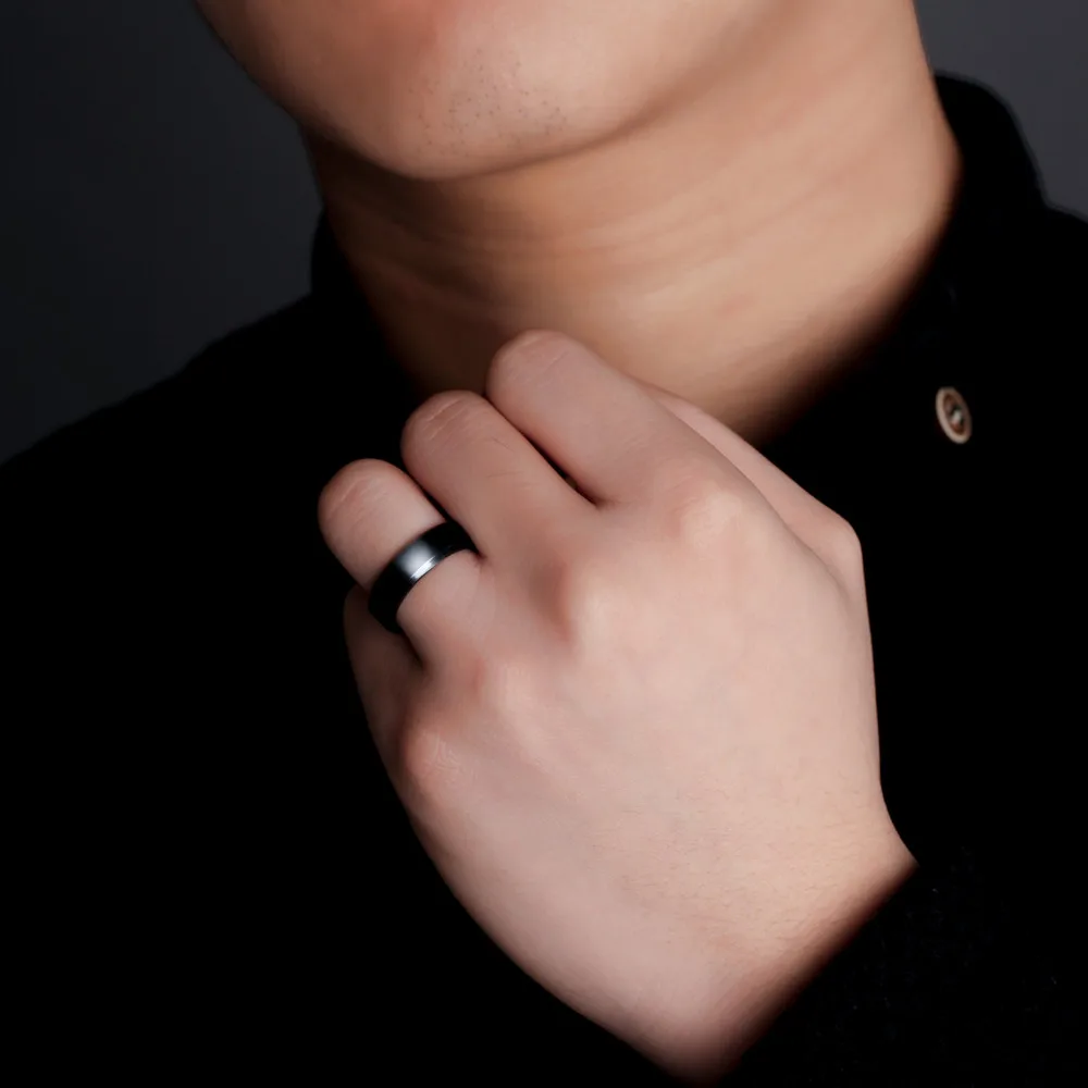 Цельное блестящее кольцо из нержавеющей стали для мужчин|stainless steel ring|wedding ringsfashion