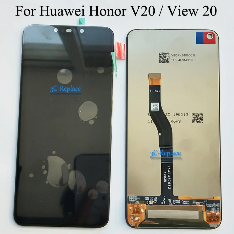 Оригинальный черный 6 4 дюймов для Huawei Honor V20 PCT-TL10 PCT-AL10/для вид 20 ЖК-дисплей +