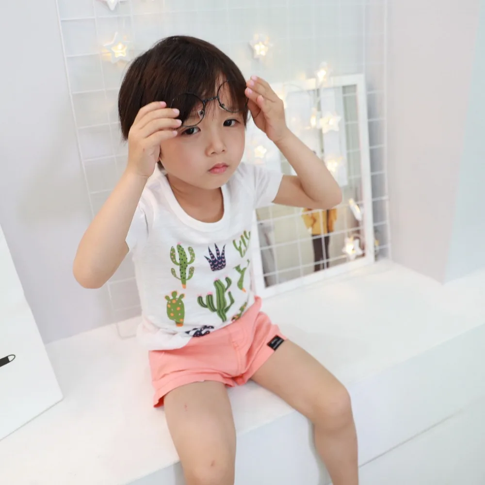 New Summer 2017 Baby T Shirts for girls Cotton Short Sleeve Cactus cartoon Print child Tees Kids cute Tops boys T-shirt (8)
