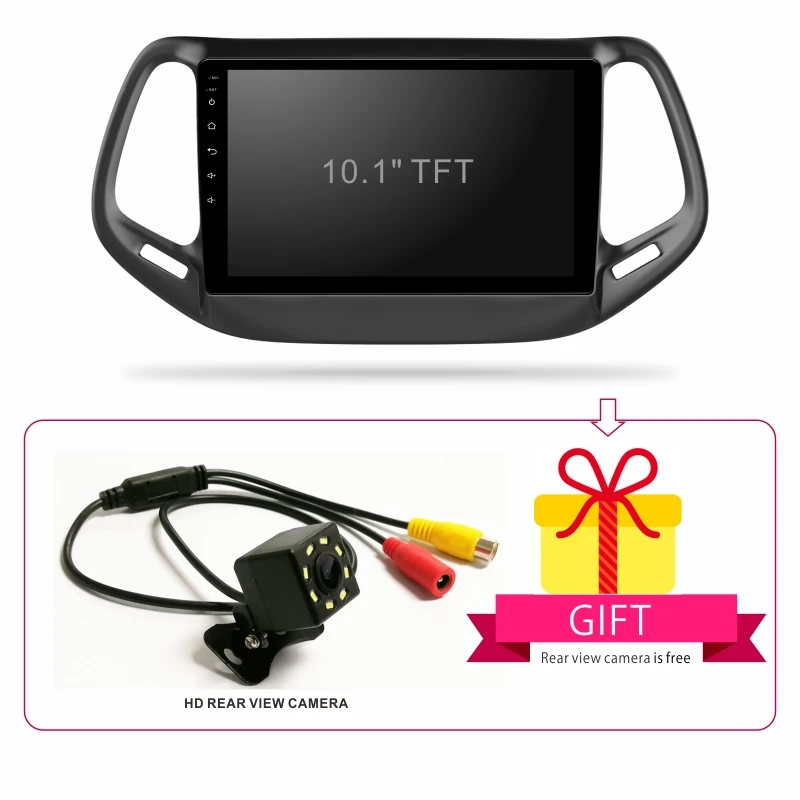 Top Dinpei Android 9.0 Car Radio Multimedia Player For Jeep Compass 2017 2018 2019 GPS Navigation 4G wifi video carplay android auto 5