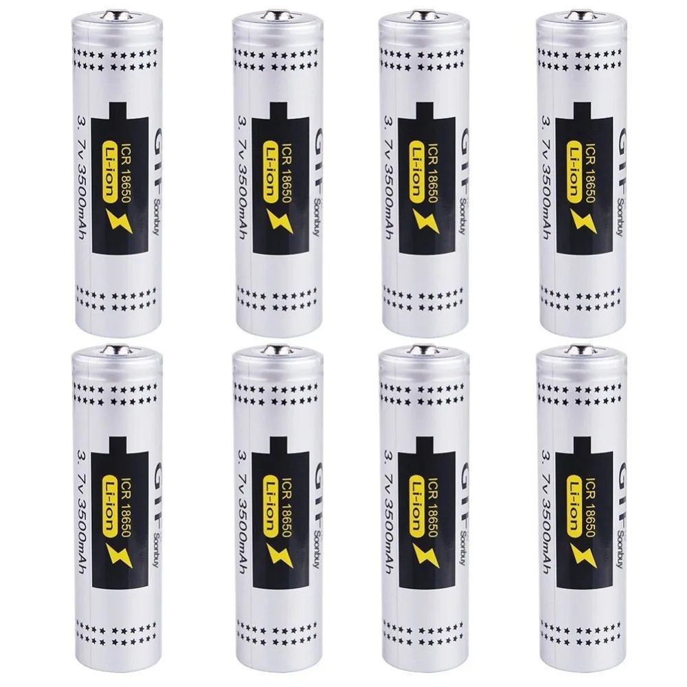 Gtf 3.7 V 18650 Batteria Di Potere Reale Capacità 3500 Mah Li-Ion Ricaricabile A Celle Batteria Per La Torcia Elettrica Della Torcia Di Trasporto Di G