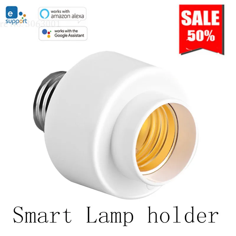 

Smart E27 Light Bulb Head Base Intelligent Lamp Head Wifi Remote Switch Voice Control Compatible with Alexa Google Home
