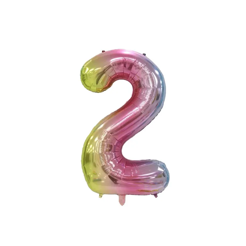 Американская версия буквы фольгированные шары «С Днем Рождения» розовое золото шары в виде алфавита дети с днем рождения вечерние украшения детские товары - Цвет: 32 inch rainbow 2