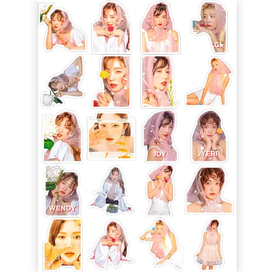 

Kpop Red Velvet Notebook Mobile Phone DIY Stickers The ReVe Festival' Day 1 Adhesive Photo Sticker for Luggage Laptop Irene Joy