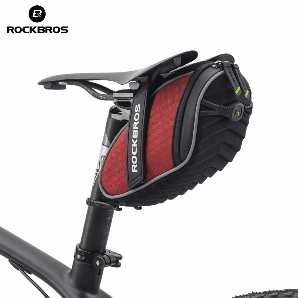 

ROCKBROS Shell Rainproof Saddle bag Cycling Rear Seatpost Bag 3D Reflective Bike Bag Shockproof Bicycle Bag MTB Bike Accessories
