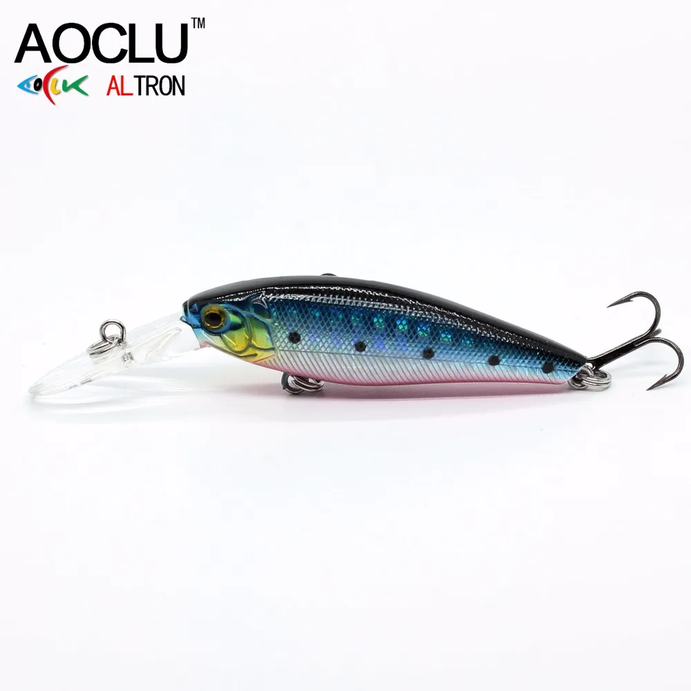 

2018 AOCLU NEW LURE wobblers 58mm 5.6g Hard Bait Minnow Crank fishing lure saltwater Bass Fresh VMC hooks 6 colors tackle