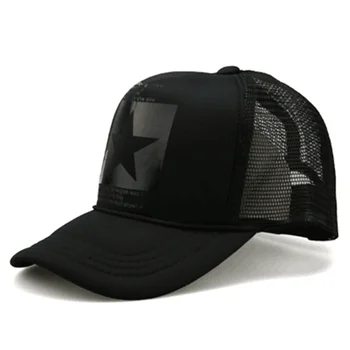 Fashion pointed Star Brand Baseball Cap Outdoor Baseball Hat Breathable men&women Summer Mesh Cap Baseball-caps Gorras fashion five pointed star shape embroidery camouflage pattern baseball cap for men