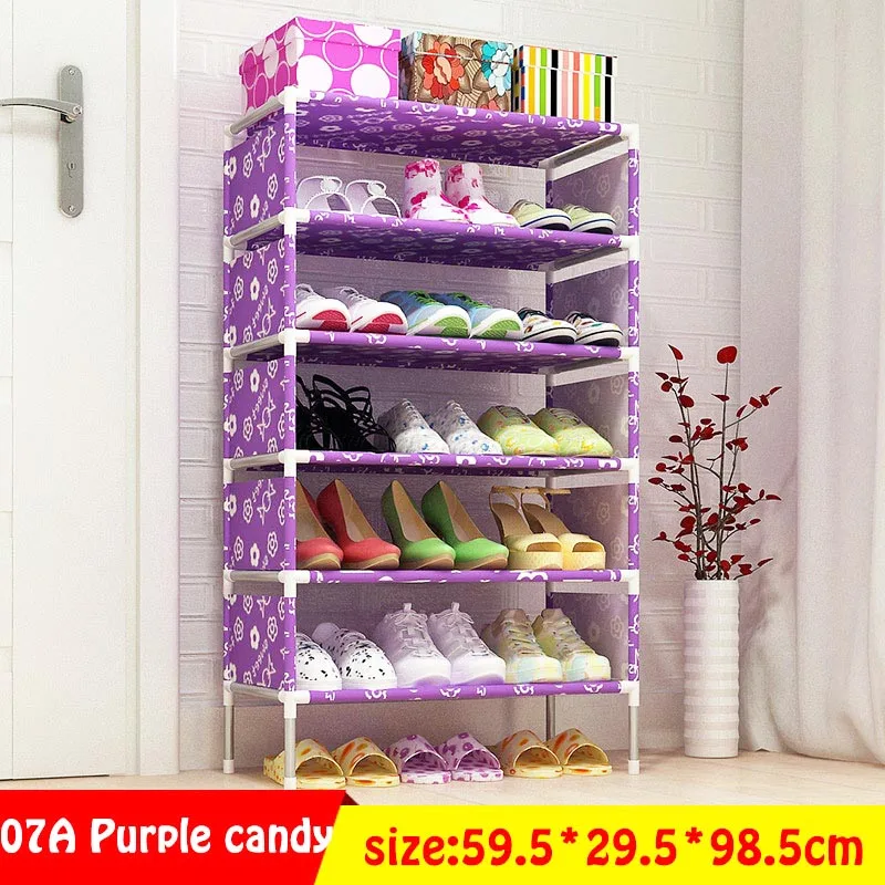 Minimalist home modern fashion stand space-saving non-woven shoes organizer storage furniture cabinet closet 7-storey shoe rack