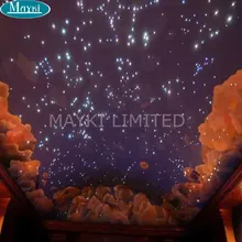 Maykit 20 Вт Dmx Оптическое волокно свет светодиодный источник двойной двигатель два колеса внутри Starscope потолок мерцающий эффект освещения CE Certif