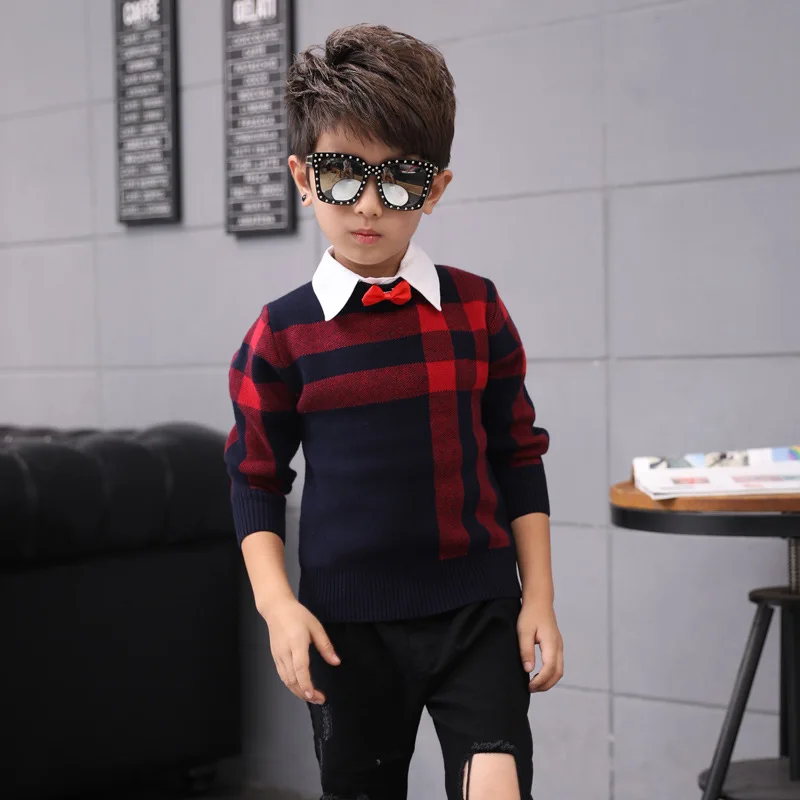 

Boys Sweaters Autumn Winter Pullovers Sweater Kids Clothes Children Clothing Warm Outwear Boys Sweaters Teen Casual Costume