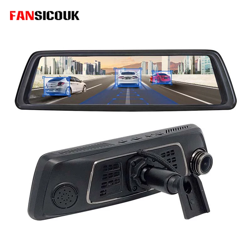 

FANSICOUK V9 10"Full Touch IPS 4G Android DVR Mirror 2G RAM+32G ROM Dash Camera GPS FHD 1080P Dual Lens Car Dvr Special Bracket