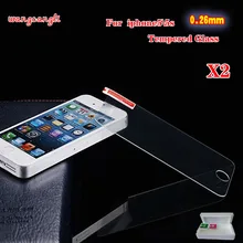 Wang cang li 2pcs tempered glass film for iPhone 4 4S 5 5S 6 6S 7