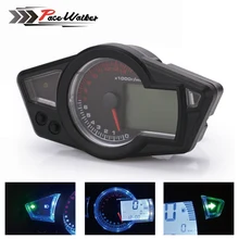 Motorcycle LCD Speedometer Motorcycle Digital Odometer Speedometer Tachometer Fit for 2&4 Cylinders
