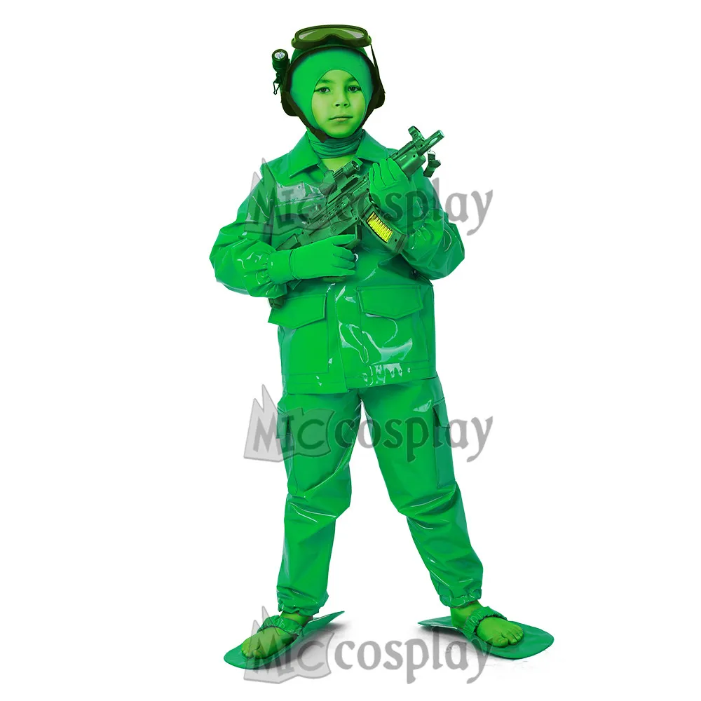 Little Kids Toy Story Green Army Man Cosplay Soldier Costume Boys