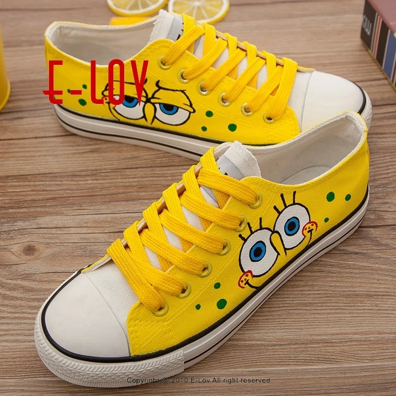 2019 Women's Women Platform Shoes Woman Canvas Shoe Comic Doodle Shoe Personality Sneakers Feminino Casual Zapatos De Mujer