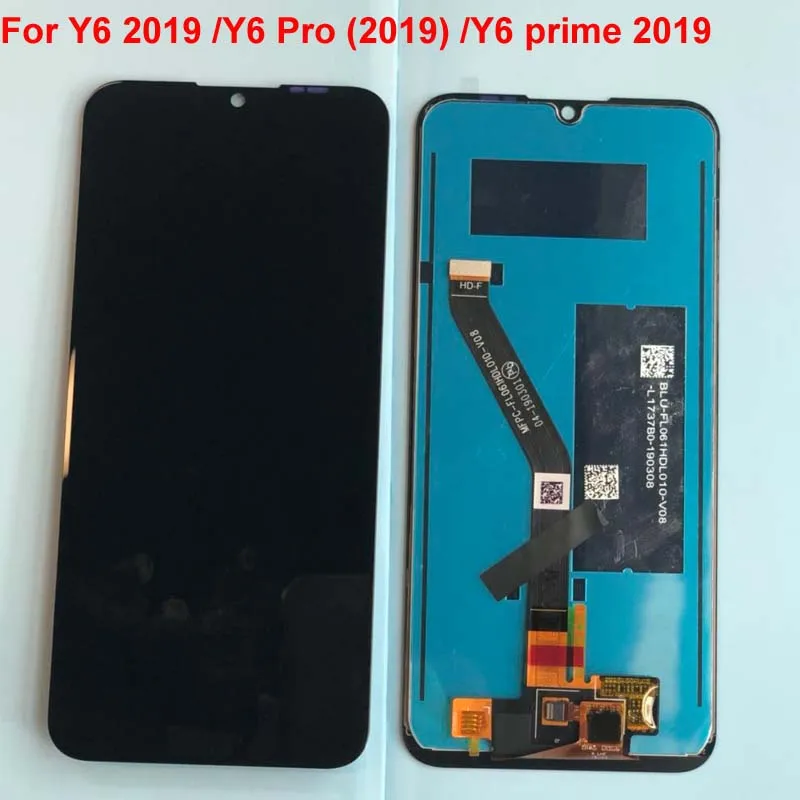 

6.09"AAA Original For Huawei Y6 Prime 2019 Y6 Pro 2019 Y6 2019 MRD-LX1f LCD Display Touch Screen Digitizer Assembly Replac+Frame