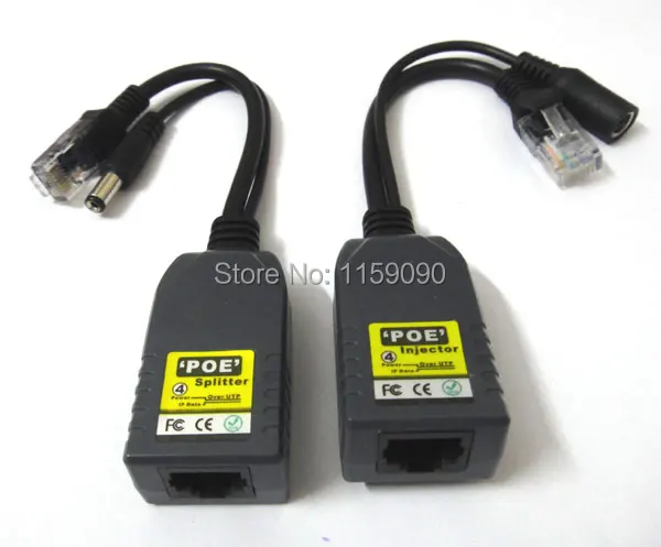 2 шт. CCTV DC Power RJ45 преобразователь видео Balun UTP Трансивер POE сплиттер|splitter poe|splitter