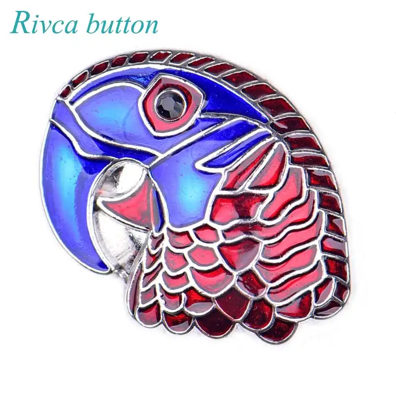 

Rivca Snap Button Jewelry Newest DIY 18mm Mixcolour Ginger Snap Button Fit Charm leather alloy fashion Bracelets D03790