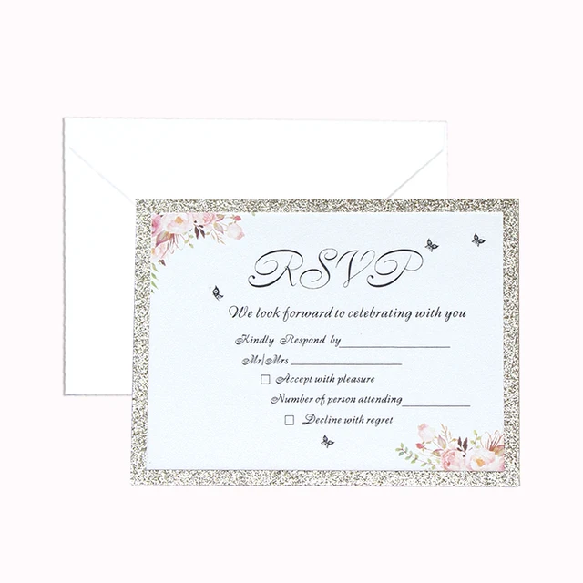 Carte D Invitation Florale En Couleurs En Or Carte Imprimee Page Vierge Carte D Invitation De Mariage Carte De Vœux De Fete D Anniversaire Decoration De Fete D Adulte Aliexpress