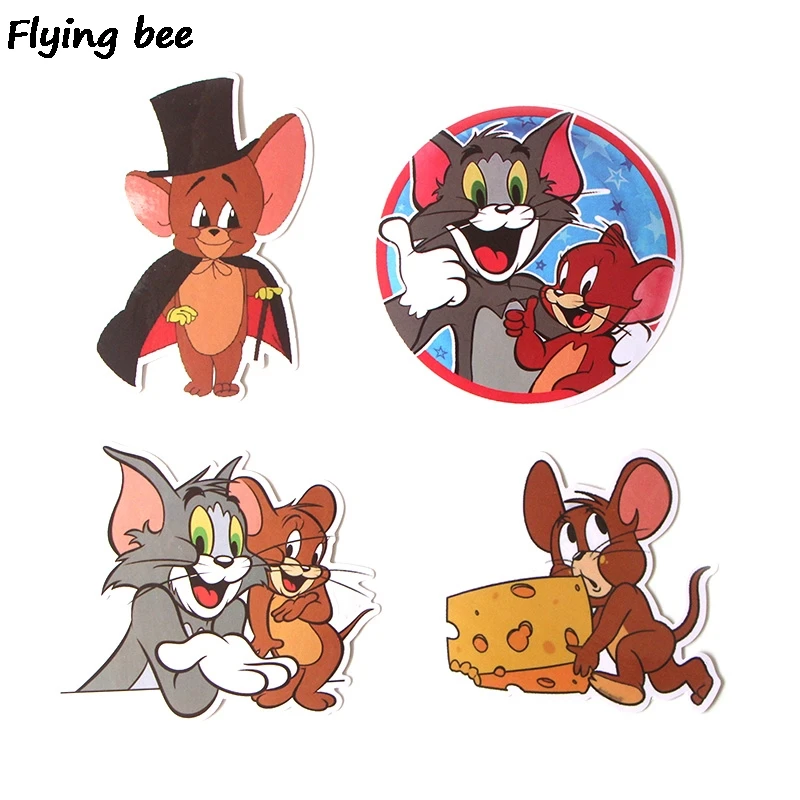 Flyingbee 17 шт. кошка мультфильм милые ПВХ наклейки Скрапбукинг для автомобиля багаж ноутбука Наклейка Спальня Diy украшения X0280