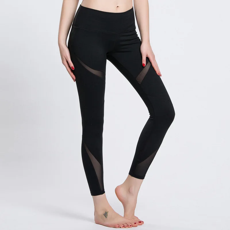 mesh insert workout leggings