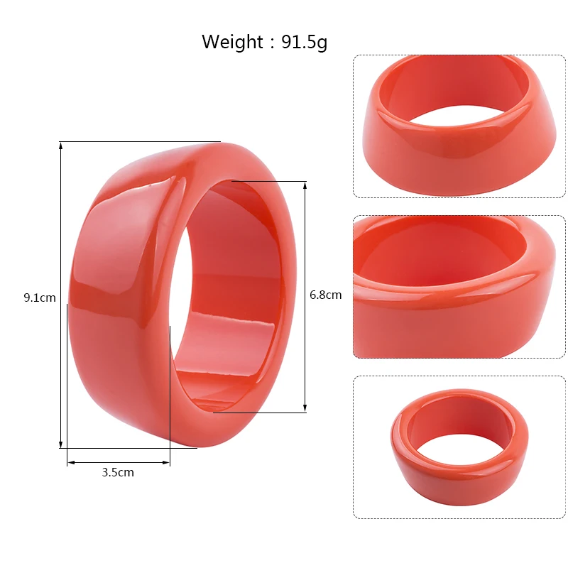 Classic Acrylic Cuff Fashion Bracelets Bangles for Women Trendy 2018 New Resin Wide Geometric Simple Charm Bracelets Jewelry (7)