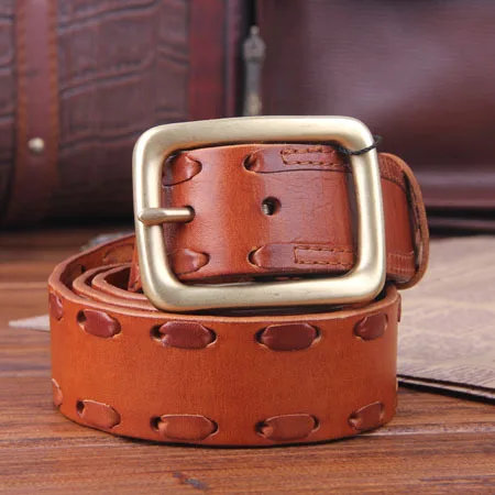 

Solid Brass Belt Buckle Leather Belt Men Vintage Men Belt Jeans Belts For Men Ceinture Homme Male Strap Cinturon Hombre MBT0083
